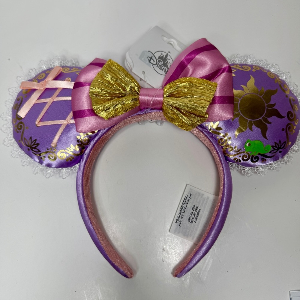 NWT Rapunzel Ear Headband for Adults Tangled elegant paned satin ears headband